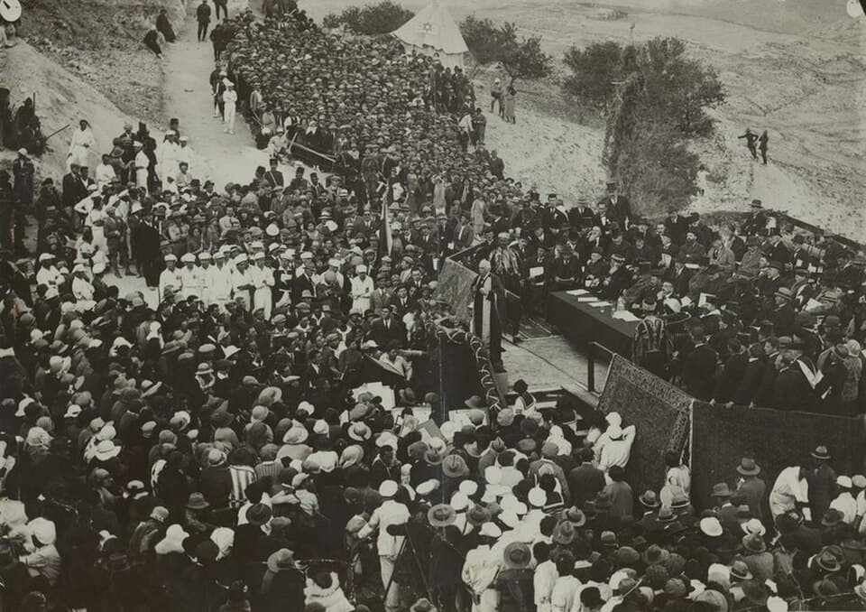 National Library of Israel via Wikimedia Commons Speaking at the Opening Ceremony of the Hebrew University of Jerusalem on Mt. Scopus