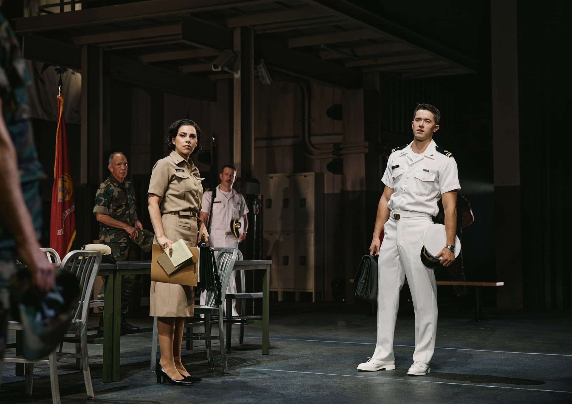 Emilio Madrid Krysta Rodriguez and Tom Blyth in 'A Few Good Men.'