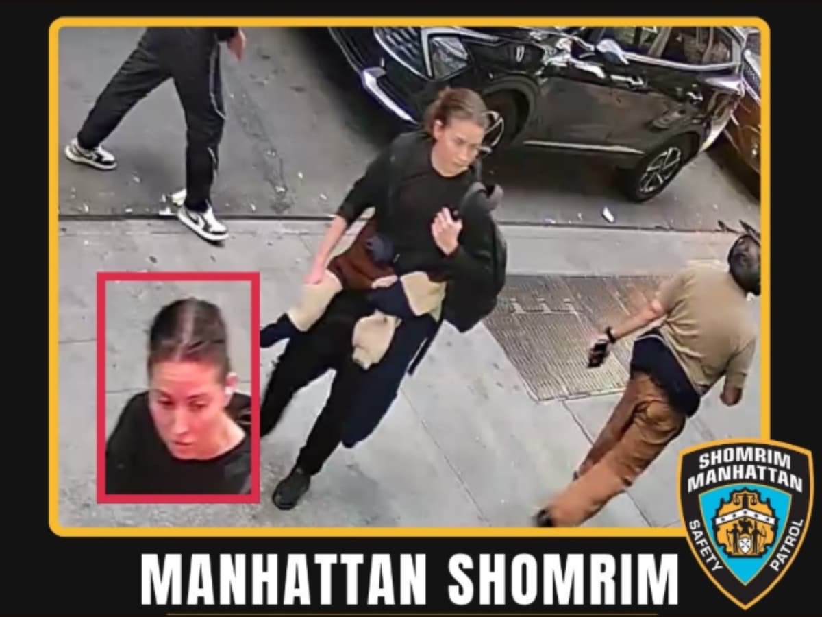 Manhattan Shomrim Safety Patrol via X Manhattan Shomrim Safety Patrol and the New York Police Department released surveillance video that led to the arrest of suspect Anna Mochalova on charges of alleged hate crimes against two Jewish men committed on October 21, 2026.