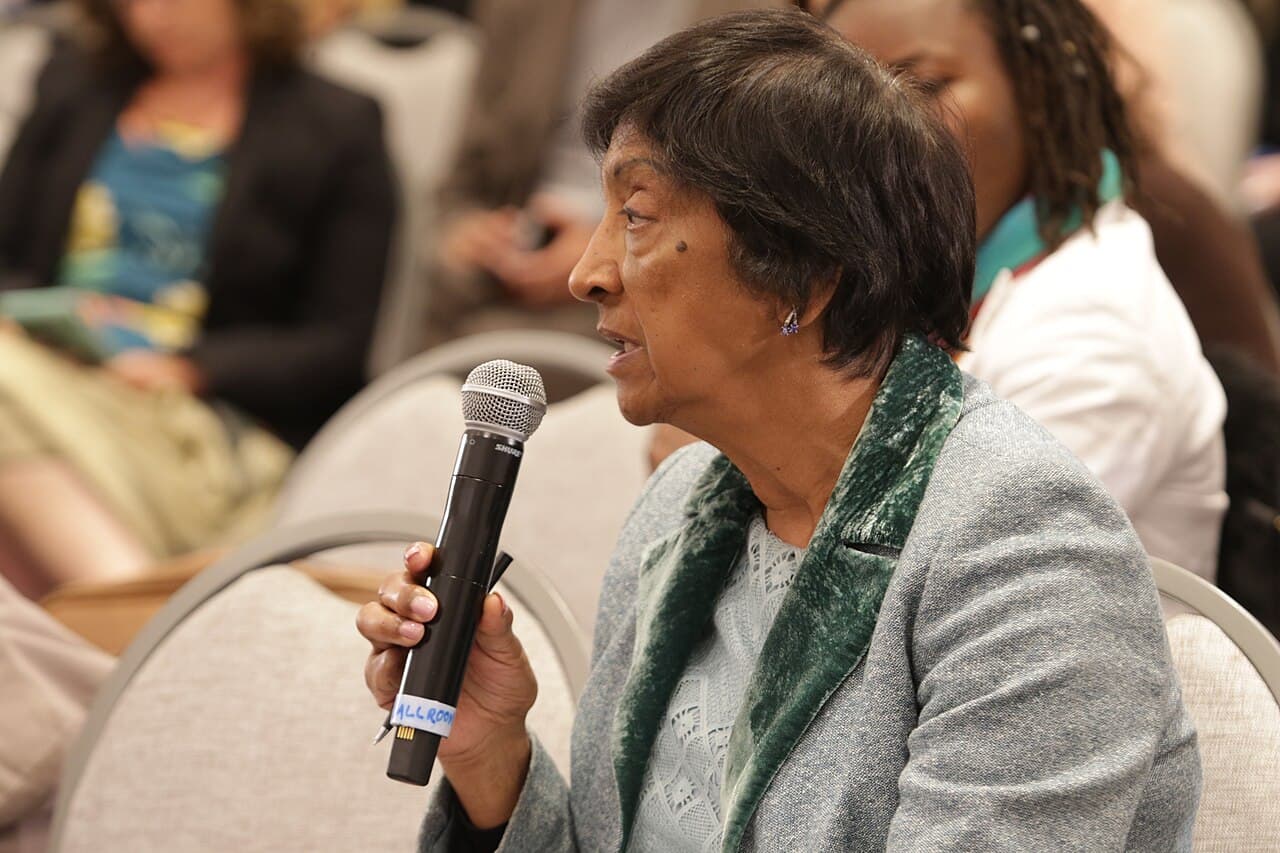 Wayamo Foundation via Wikimedia Commons CC2.0 The recipient of the 2026 Nobel prize for peace, Navanethem 'Navi' Pillay, in 2018.