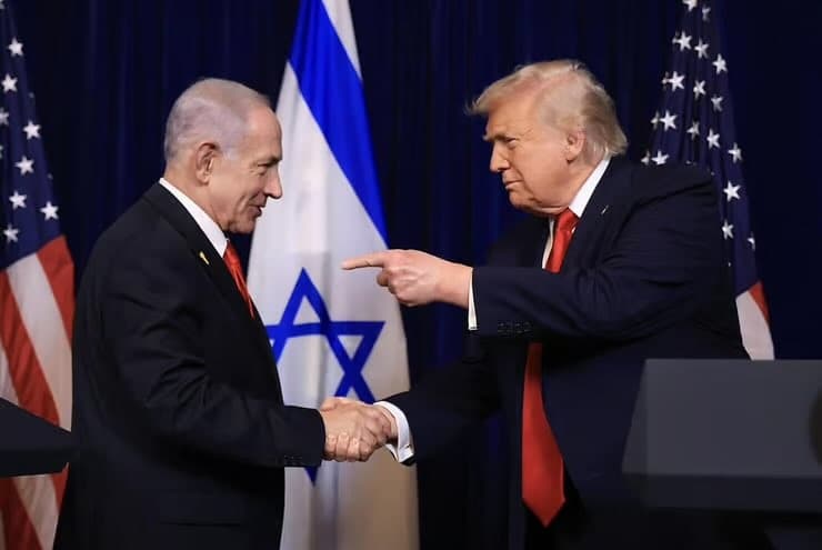 Benjamin Netanyahu via X Prime Minister Benjamin Netanyahu shared this picture of his press briefing with President Trump during a bilateral meeting at the president's property, Mar-a-Lago, on December 30, 2025.