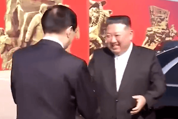 CCTV via X North Korea’s leader, Kim Jong Un, is greeted by Beijing's top political adviser, Wang Huning, at the start of a surprise one-day visit to Communist China.