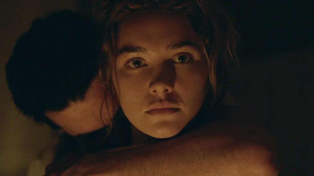 Via Netflix Florence Pugh and Christopher Abbott in 'East of Eden,' directed by Zoe Kazan, 2026.