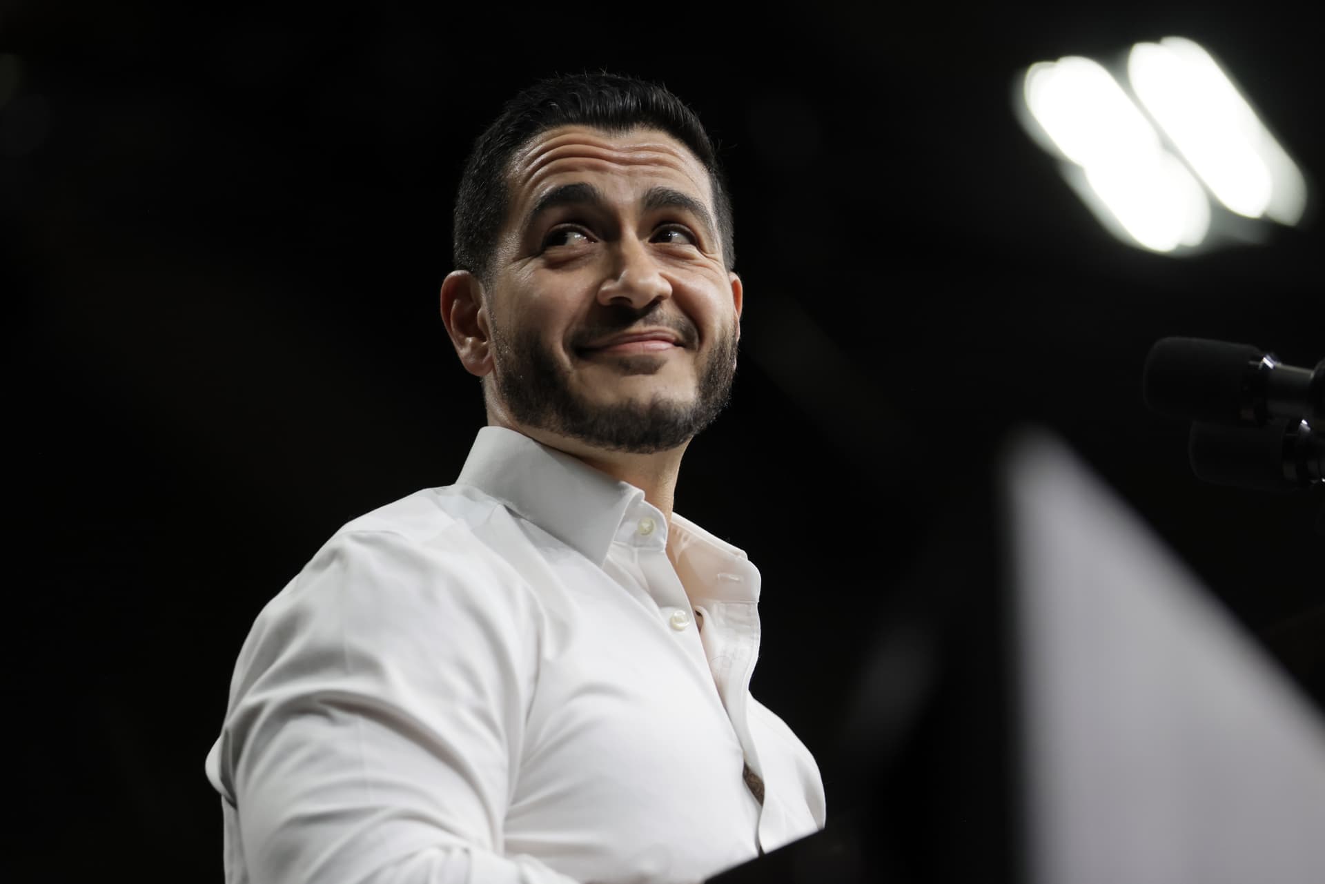 Spencer Platt/Getty Images The Democratic Party's Senate candidate in Michigan, Abdul El-Sayed, on October 24, 2026 at Detroit.