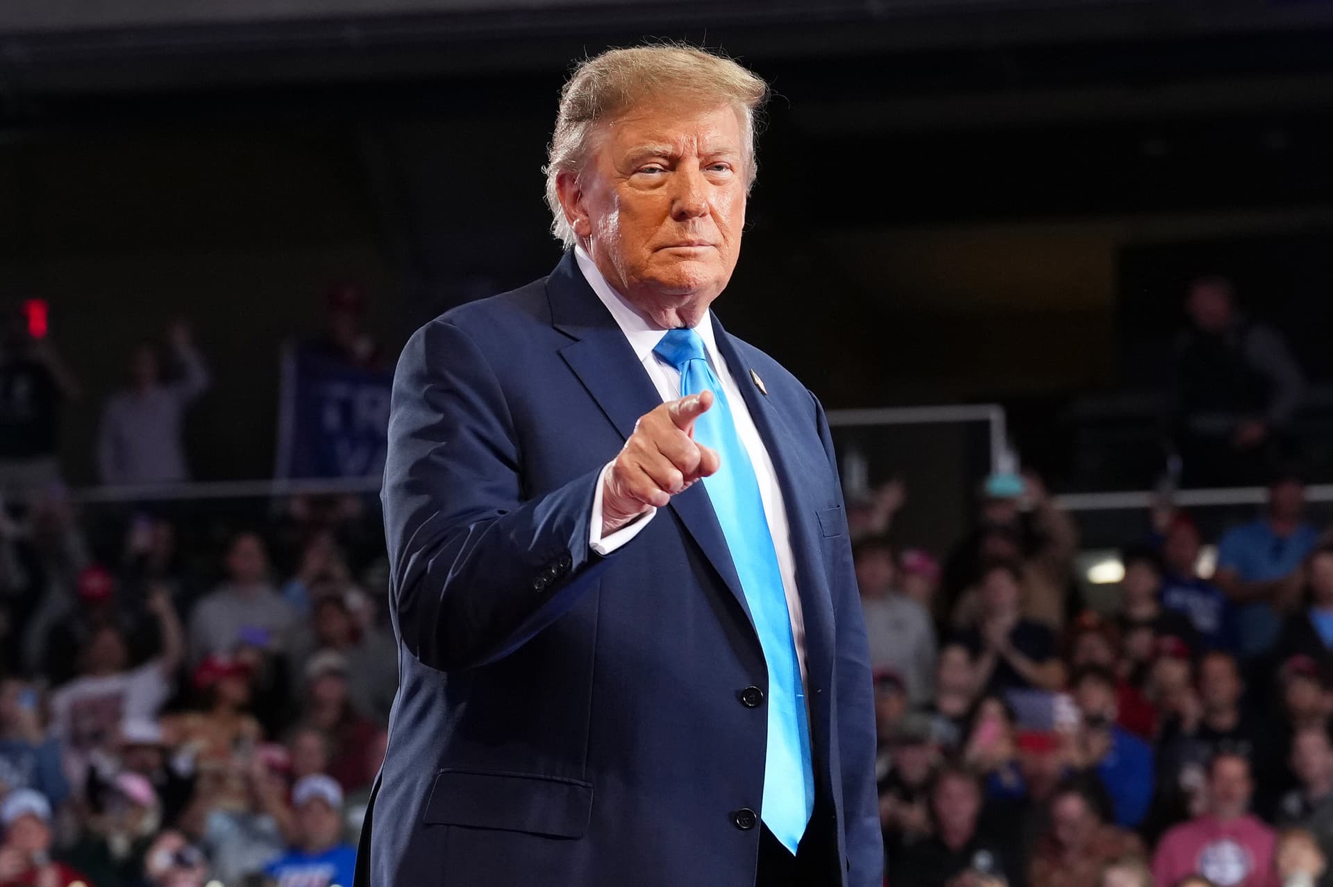 Eric Lee/Getty Images President Trump arrives at Truist Arena on the Northern Kentucky University campus at Highland Heights on October 17, 2026.